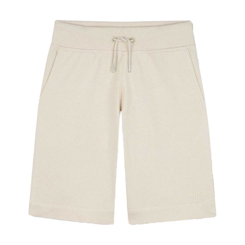 Hugo Boss Childrens/Kids Ribbed Relaxed Fit Sweat Shorts / Stone
